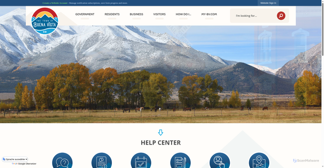Security scan screenshot of https://buenavistaco.gov/