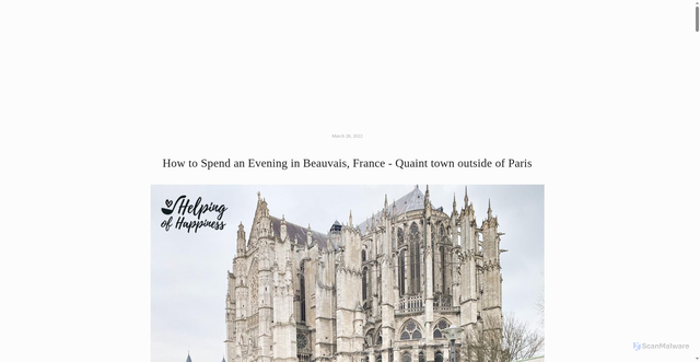 Security scan screenshot of https://www.helpingofhappiness.com/as-the-traveler/2022/3/28/beauvais-france