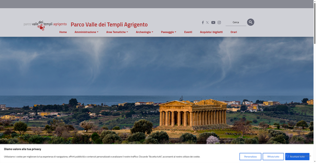 Security scan screenshot of https://parcovalledeitempli.it/