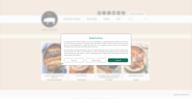 Security scan screenshot of https://spoonforkbacon.com