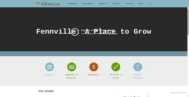 Security scan screenshot of https://fennville.gov/