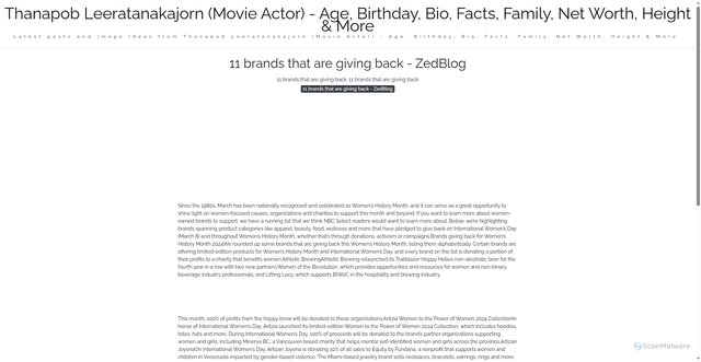 Security scan screenshot of https://nusaglobalmedia-dp2t8grwtfvf.edgeone.app/11-brands-that-are-giving-back-zedblog.html
