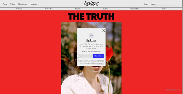 Security scan screenshot of https://www.bylinebyline.com/articles/tommy-dorfman-memoir-truth