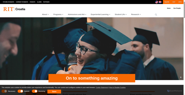 Security scan screenshot of https://www.rit.edu/croatia/
