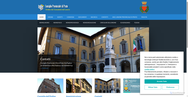 Security scan screenshot of https://www.consulentidellavoro.po.it/