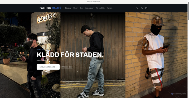 Security scan screenshot of https://fashionmalmo.se
