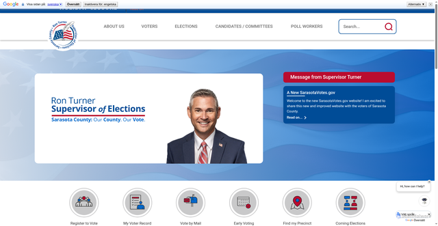Security scan screenshot of https://www.sarasotavotes.gov