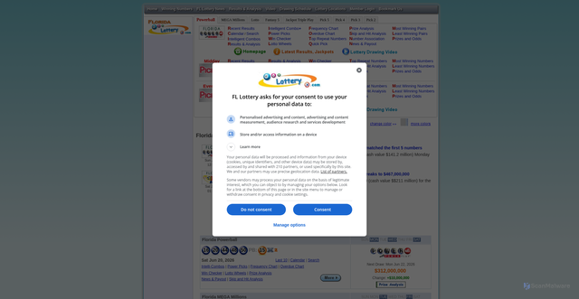Security scan screenshot of https://www.fllott.com/