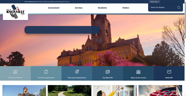 Security scan screenshot of https://knoxvilleia.gov/
