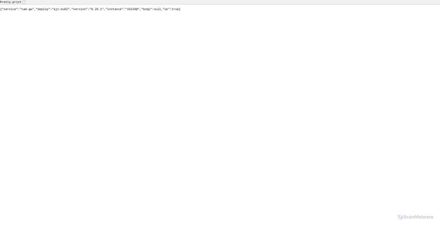 Security scan screenshot of https://cam-gw-eu02.ajcloud.net
