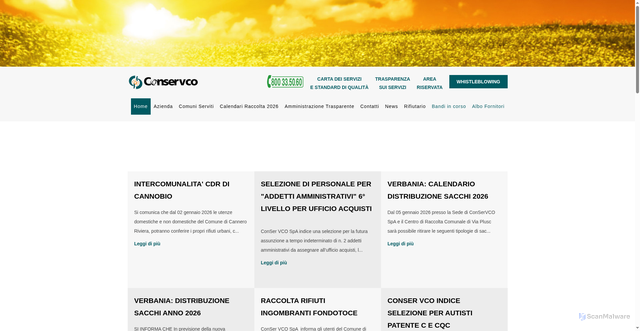 Security scan screenshot of https://www.conservco.it/