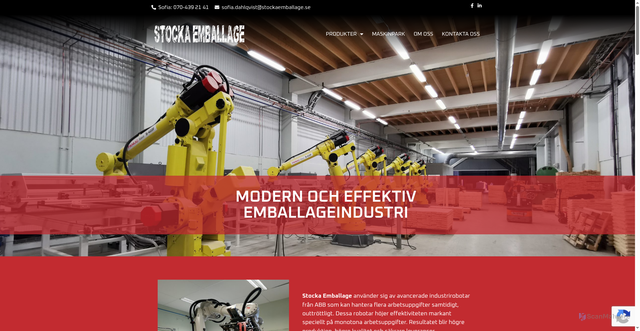 Security scan screenshot of https://stockaemballage.se