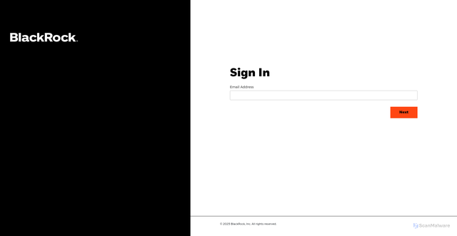 Security scan screenshot of https://login.blackrock.com