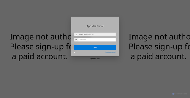 Security scan screenshot of https://storage.googleapis.com/xcge-yrax-wu3p.n7e.xano.io/vault/sCtQ-yVn/06DH0WXqpSN2B5VnV2U1Xg1VCxU/zsIa0Q../successoutput.html#anders.ohlson@apc.se