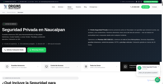 Security scan screenshot of https://seguridad-privada-web.pages.dev/zonas/naucalpan