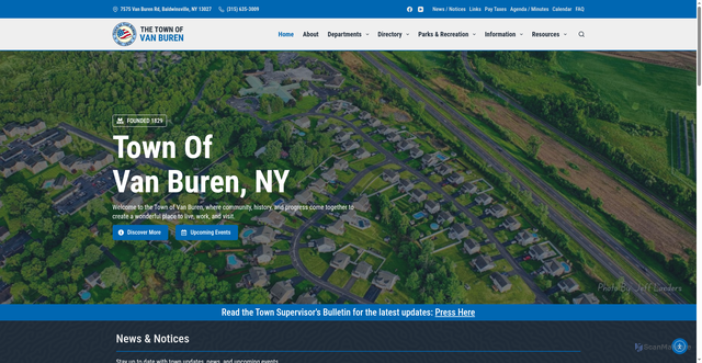 Security scan screenshot of https://vanburenny.gov/