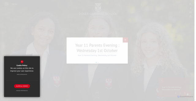 Security scan screenshot of https://www.dggs.kent.sch.uk/