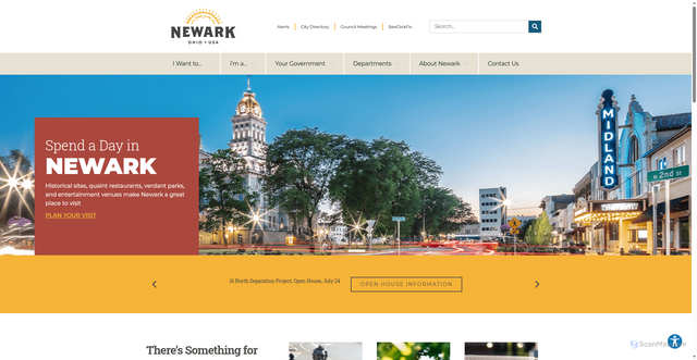 Security scan screenshot of http://www.newarkohio.gov/