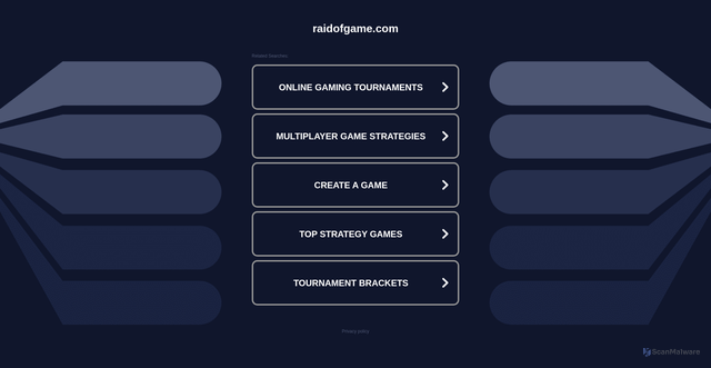 Security scan screenshot of https://raidofgame.com