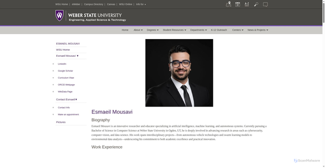 Security scan screenshot of http://esmaeil.org/