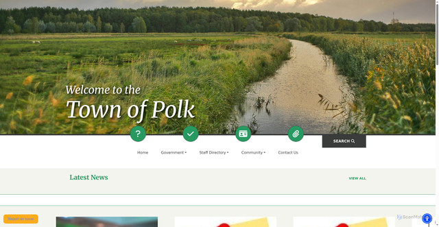 Security scan screenshot of https://townofpolk-wi.gov/