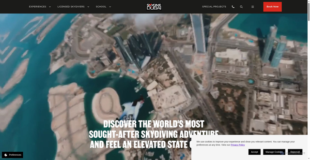 Security scan screenshot of https://www.skydivedubai.ae/