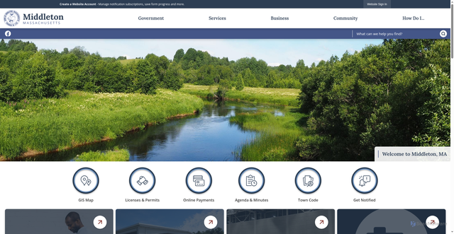 Security scan screenshot of https://middletonma.gov/