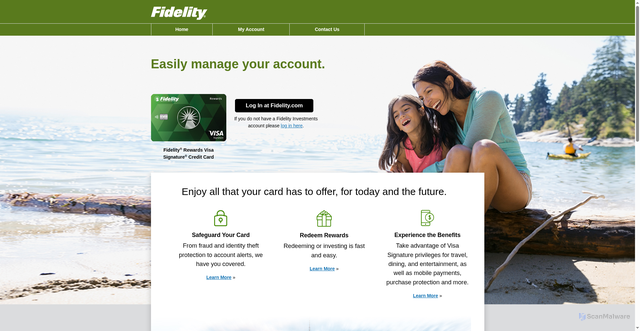 Security scan screenshot of https://www.fidelityrewards.com/
