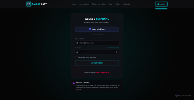 Security scan screenshot of https://balkaneasy-96xtu8dxf4.edgeone.app/Login.html