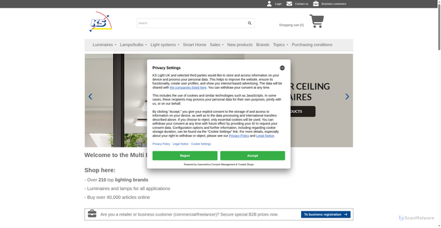 Security scan screenshot of https://ks-light.co.uk
