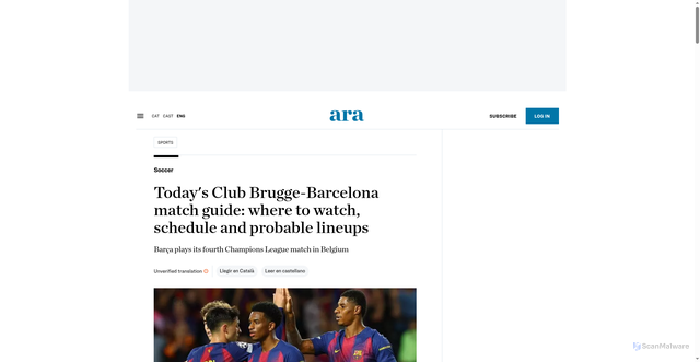 Security scan screenshot of https://en.ara.cat/sports/today-s-club-brugge-barcelona-match-guide-where-to-watch-schedule-and-probable-lineups_1_5551525.html