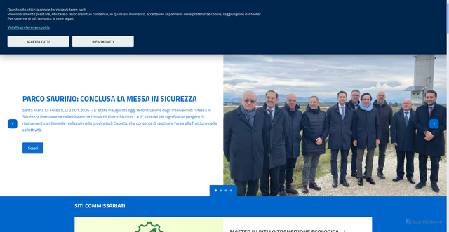 Security scan screenshot of https://www.commissariobonificadiscariche.governo.it/it/