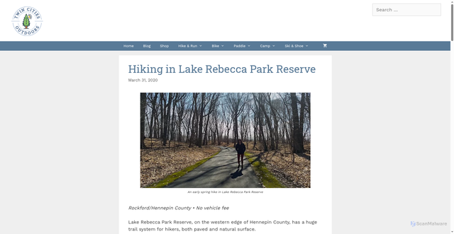 Security scan screenshot of https://twincitiesoutdoors.com/hiking-lake-rebecca/