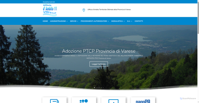 Security scan screenshot of https://www.atovarese.it