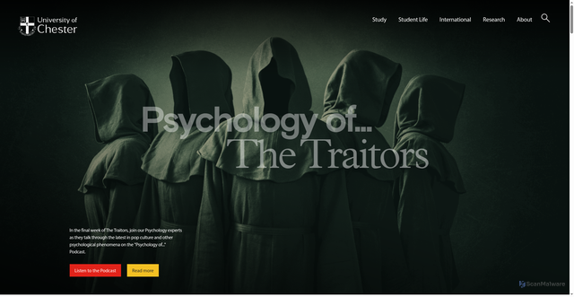 Security scan screenshot of https://www.chester.ac.uk/