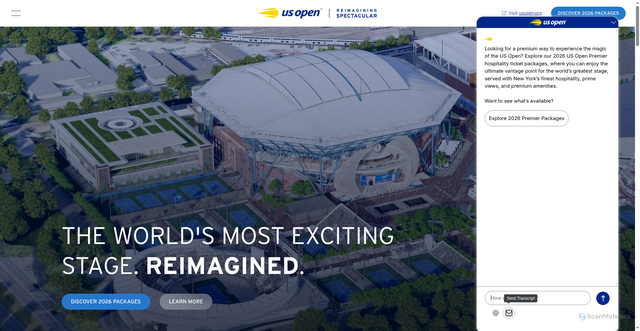 Security scan screenshot of https://hospitality.usopen.org/