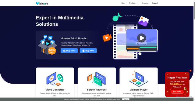Security scan screenshot of https://vidmore.com