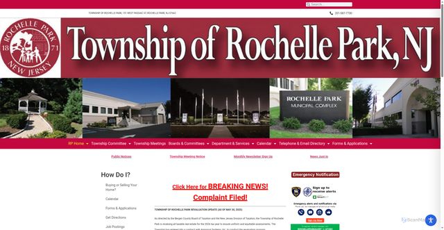 Security scan screenshot of https://rochelleparknj.gov/