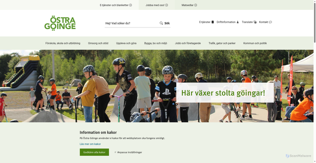 Security scan screenshot of https://www.ostragoinge.se/