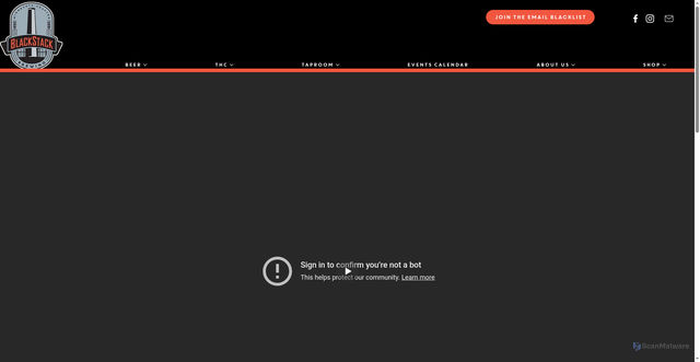 Security scan screenshot of https://www.blackstackbrewing.com/