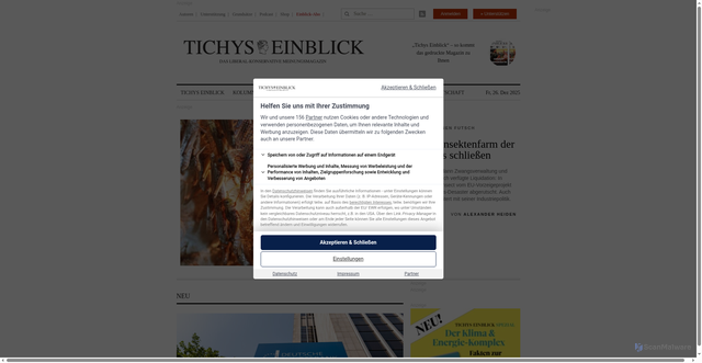 Security scan screenshot of https://www.tichyseinblick.de