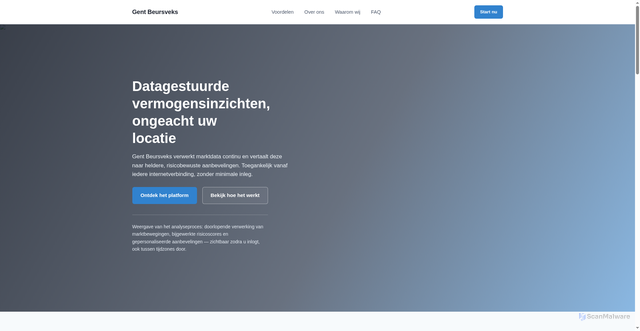 Security scan screenshot of https://gentbeursveks-ai.net/