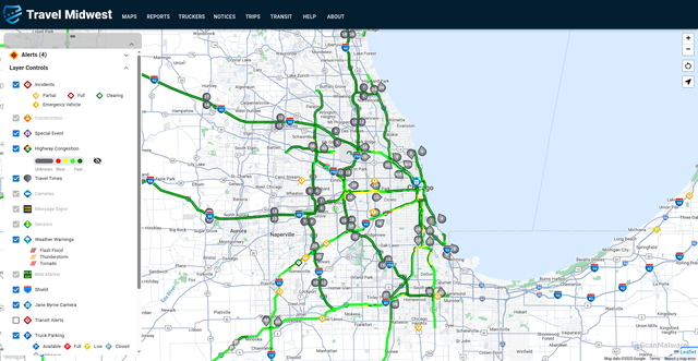 Security scan screenshot of https://travelmidwest.com/