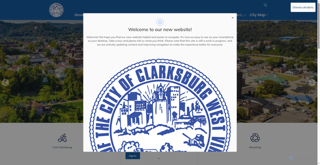 Security scan screenshot of https://www.clarksburgwv.gov/