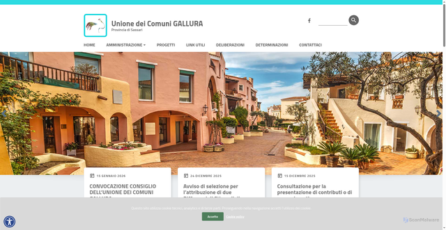 Security scan screenshot of https://unionegallura.it/