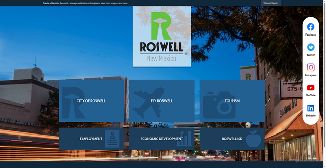 Security scan screenshot of https://roswell-nm.gov/1248/City-of-Roswell