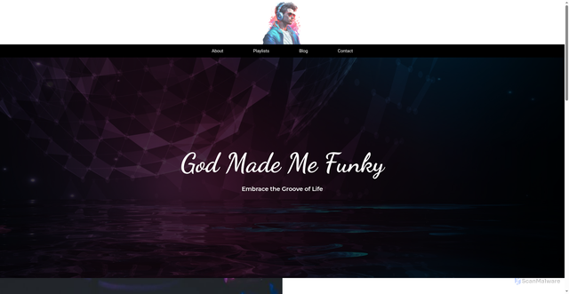 Security scan screenshot of https://godmademefunky.com