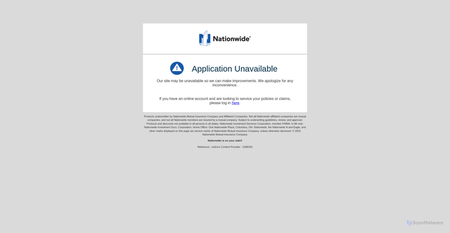 Security scan screenshot of https://nora-static.nationwide.com