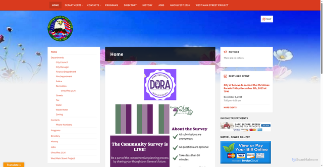 Security scan screenshot of https://genevaohio.gov/