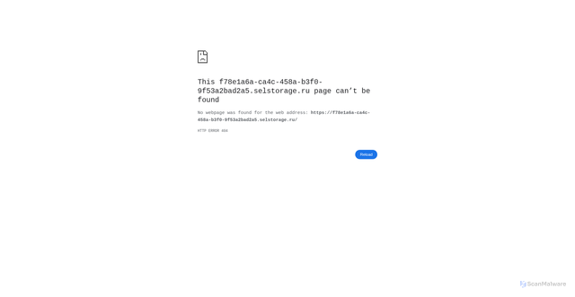 Security scan screenshot of https://f78e1a6a-ca4c-458a-b3f0-9f53a2bad2a5.selstorage.ru